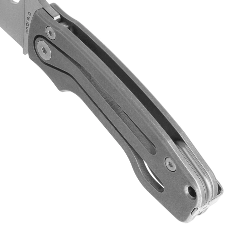 Nóż składany Spyderco Pits 2 Slipit Gray Titanium, Satin M398 by Mike Read (C269TIP)