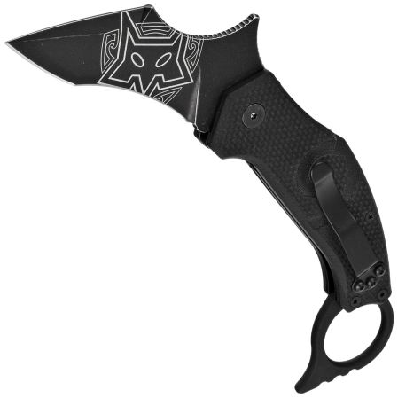 FOX Knife Moa Black G10, Black Stonewashed N690Co by Jared Wihongi (FX-653)