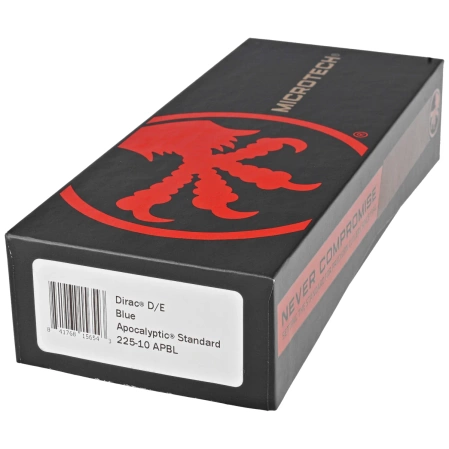 Microtech Dirac D/E Blue Aluminum OTF Knife, Apocalyptic M390 by Tony Marfione (225-10APBL)