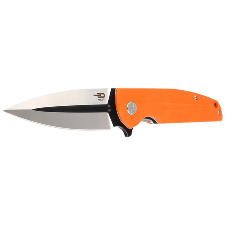 Nóż składany Bestech Fin Orange G10, Satin/Black 14C28N (BG34B-2)