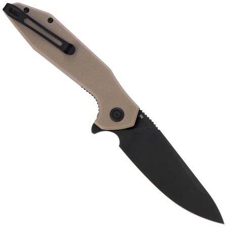 Nóż składany Kubey Nova LL KU117K Tan G10, Blackwashed D2