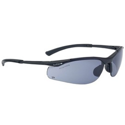 Bolle Safety Contour II BSSI Smoke Platinum Black tactical glasses (PSSCONT443B)