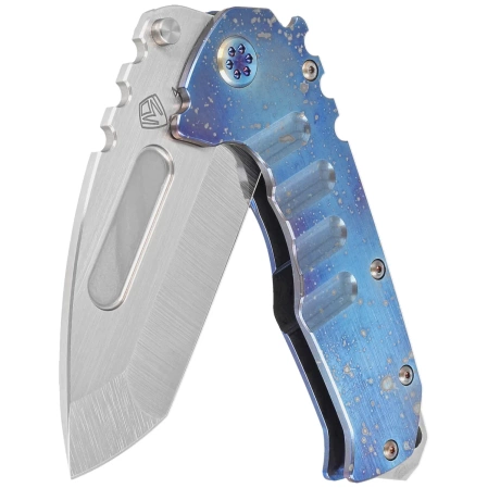 Nóż składany Medford Praetorian T Tanto Flamed ''Galaxy'' Titanium, Bronze HW, Brsh/''Galaxy'' Clip, Satin S45VN by Greg Medford (MK0124STT-03A2-T1CF-BN)