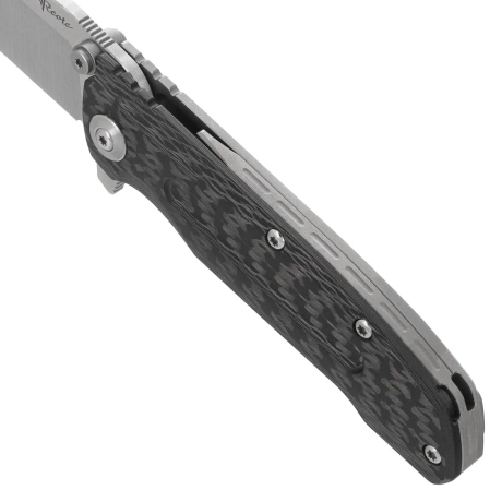 Nóż składany Reate District 9 V2 Bead Blast Titanium/Carbon Fiber, Satin 154CM (9D-V2 TBB SAT)