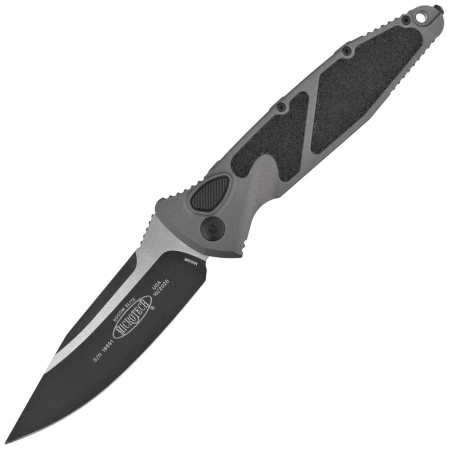 Microtech Socom Elite Auto S/E Natural Clear Aluminum, Black M390 by Tony Marfione (160A-1NC)