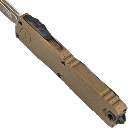 Microtech Ultratech Gen III ZBP T/E OTF Knife Cerakote Burnt Bronze Aluminum, Cerakote Burnt Bronze M390MK by Tony Marfione (1123-1UB-C19Z4)