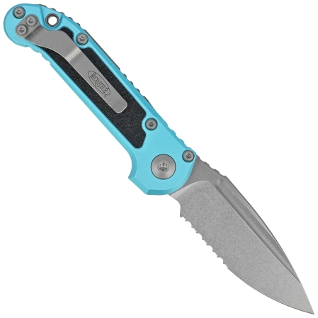 Microtech LUDT Gen III S/E Automatic Knife Turquoise Aluminum, Stonewashed P/S M390MK by Tony Marfione (1135-11TQ)
