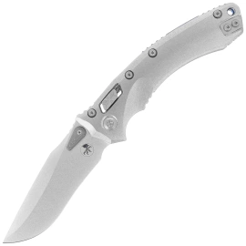 Nóż składany Microtech Marfione Select Amphibian Ram-Lok S/E Stonewashed Gray Titanium, Stonewashed M390MK by Tony Marfione (137RL-10MS2)
