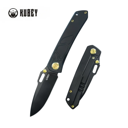 Kubey Blackout Knife Black Titanium, Black M390 by Dmitry Osarenko (KB259C)