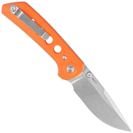 Nóż składany Reate PL-XT Orange G10, Stonewashed Nitro-V
