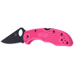 Spyderco Delica 4 FRN Pink, Black Blade Plain CPMS30V knife (C11FPPNS30VBK)