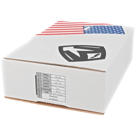 Medford 187 DP Brushed/Flamed ''Galaxy'' Titanium, Black HW, Brsh/''Galaxy'' Clip, DLC D2 by Greg Medford (MK002DPD-03PV-TPCF-Q4)