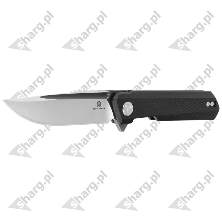 Nóż składany Bestechman Dundee Black G10, Grey Titanized / Satin D2 by Ostap Hel (BMK01D)
