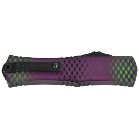 Microtech Hera II Mini D/E OTF Knife Alien Purple X-51 Aluminium, Black M390MK by Tony Marfione (1702M-1PUX51S)