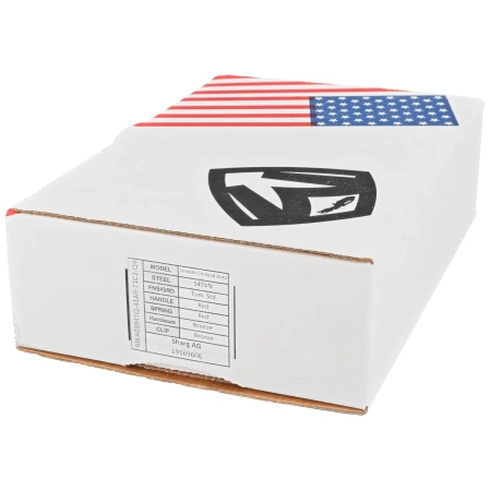 Medford Smooth Criminal Auto Red Aluminum, Bronze HW/Clip, Tumbled S45VN by Greg Medford (MKA0394TQ-41AR-T1C1-Q4)