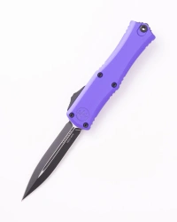 Nóż automatyczny OTF Microtech Hera II Mini D/E Purple Aluminium, Black M390MK by Tony Marfione (1702M-1PU)