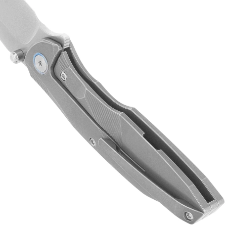 Remette RT-Cool Whale Knife Gray Titanium, Manual Fine Grinding Pearlescent M390 (RTCL-T2)
