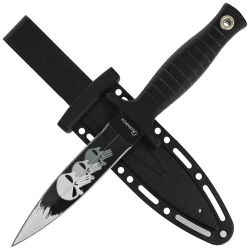 Nóż boot Martinez Albainox 3D Skull Black ABS, Black 3Cr13Mov (32617)