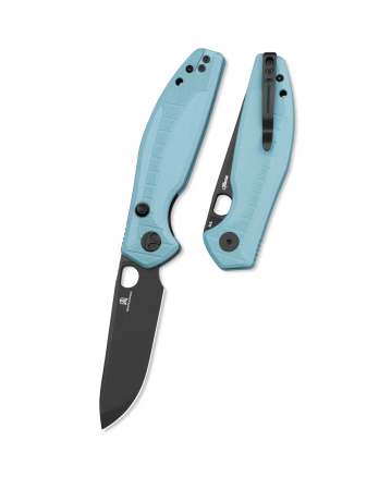 Nóż składany Bestechman Angry Owl Grey G10, Black PVD D2 by Keanu Alfaro (BMK12C-2)