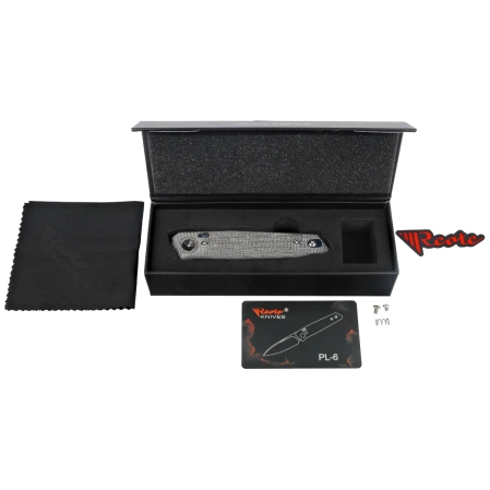 Reate PL-6 Knife Black Micarta, Satin Nitro-V (PL-6 BKM SAT)