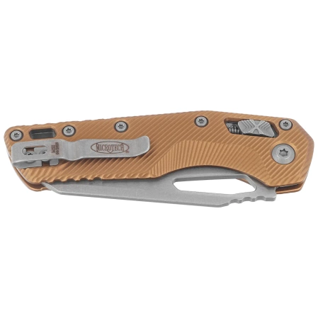 Microtech MSI S/E Ram-Lok Tan Fluted Aluminum, Apocalyptic M390MK by Tony Marfione (210-10APFLTA)