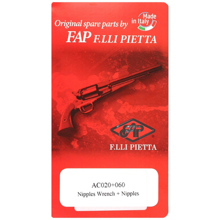 Pietta Nipple Wrench T Mod + Nipples for Black Powder Revolver (AC020+060)