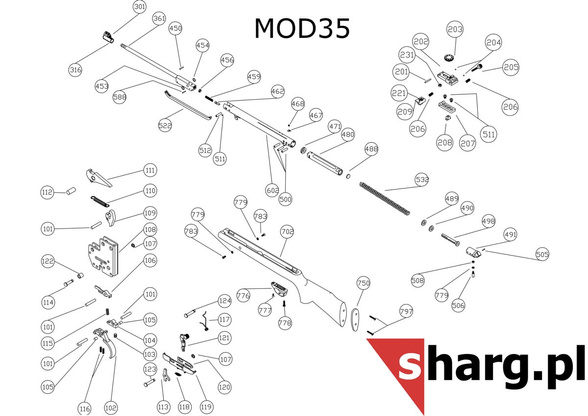 Element of the fuse airgun Hatsan MOD 33 - Torpedo 155 (113)