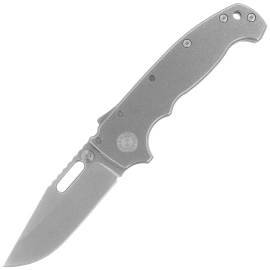 Nóż składany Demko MG AD20S Clip Point Smooth Titanium, Stonewashed CPM20CV by Andrew Demko (MGAD20S-MAG-SM-TI-CP)