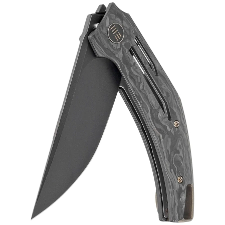 WE Knife Speedliner Shredded Carbon Fiber, Black Stonewashed CPM 20CV by Tashi Bharucha (WE22045B-2)