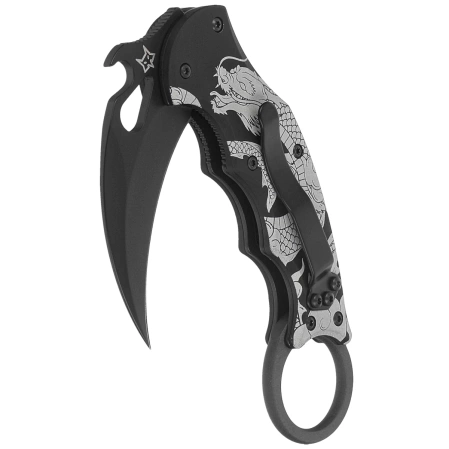 Nóż składany Fox The Spirit Karambit Black Aluminium, Black N690Co (FX-599 ALB-1)