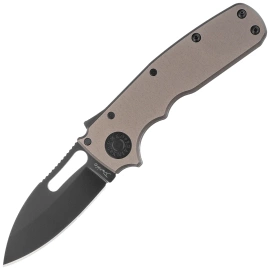 Nóż składany Demko Shark Cub Stealth Slicer Shark Artillery Gray Aluminium, Black DLC CPM20CV by Andrew Demko (SC-STE-20CVDLC-ARTGY-SS)