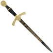 Sztylet średniowieczny Decor Habitat Medieval Dagger, Black/Gold ABS, Black (15422)