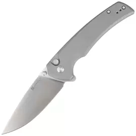 Sencut Serene Gray Aluminium, Satin D2 knife (S21022B-3)