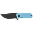 Bestechman Mini Dundee Tiffany Blue G10, Grey PVD D2 by Ostap Hel knife (BMK03L)