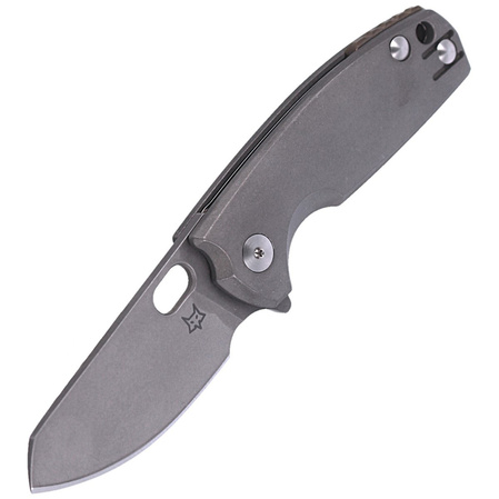 Fox Baby Core Stonewashed Titanium Knife, Stonewashed M390 by Jesper Voxnæs (FX-608 TI)