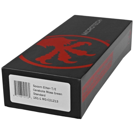 Microtech Socom Elite T/E-M Knife Cerakote Moss Green Aluminum, Cerakote Moss Green M390MK by Tony Marfione (161-1MG-C21Z13)