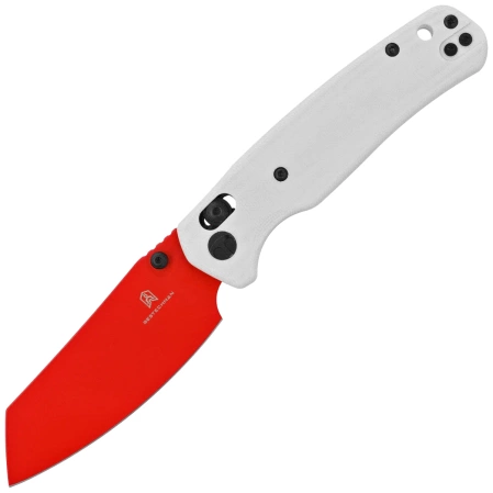 Bestechman Cicada's Wing Knife White G10, Red 10Cr15MoV (BMK06G)
