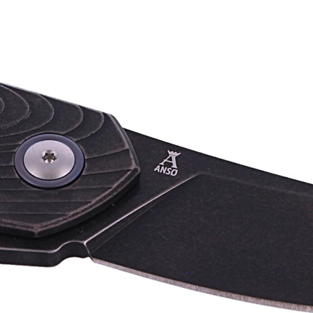 MKM Goccia Dark Stonewashed Titanium Knife, Dark Stonewashed M390 by Jens Ansø (MKGC-TDSW)