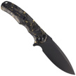 Civivi Knife Praxis Shredded Carbon Fiber / Golden Shred, Black Stonewashed 9Cr18MoV (C803J)