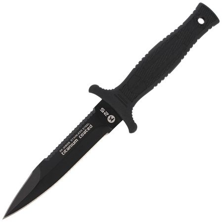 K25 Tactical Botero Knife Black Rubber, Titanium Coated (31825)