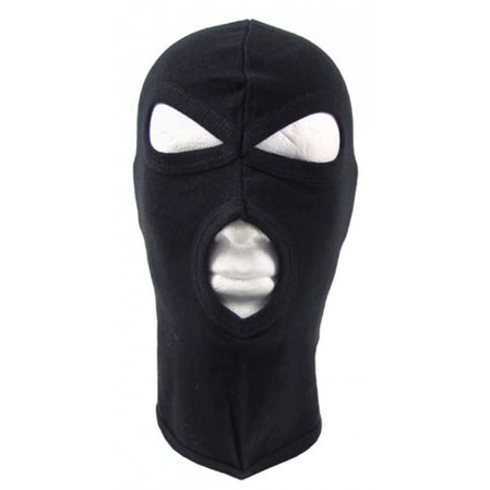 Kominiarka bawełniana MFH 3 otwory black (10901A)