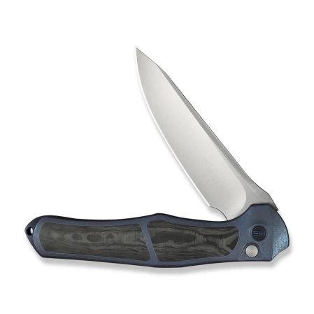 Nóż składany WeKnife 702XI LE No 147/150 Blue Integral Titanium/Shredded Carbon Fiber, Satin M390 (WE07B-1)