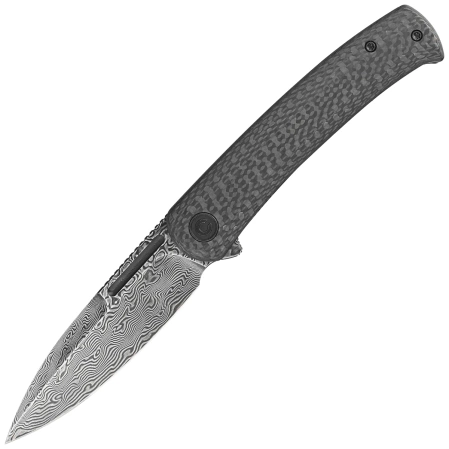 Civivi Caetus Knife Twill Carbon Fiber, Black Hand Rubbed Damascus (C21025C-DS1)