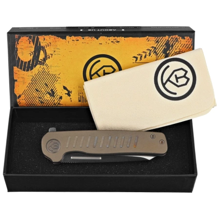 Nóż składany Kubey KB Knives Steelhead Bronze Titanium, Satin M390 by Mark Perez (KB315D)
