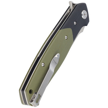 Nóż składany Bestech Swordfish Black / Green G10, Satin D2 (BG03A)