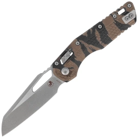 Nóż składany Microtech MSI S/E Ram-Lok Tiger Stripe Camo Tri-Grip Polymer, Apocalyptic M390MK by Tony Marfione (210T-10APPMTRC)