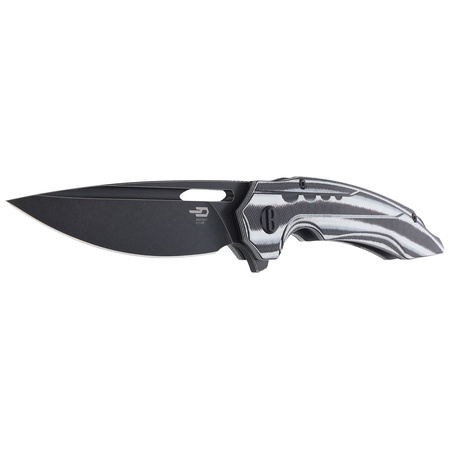 Bestech Knife Ornetta Carbon Fiber / White G10, Black Stonewash N690 by Kombou (BL02D)