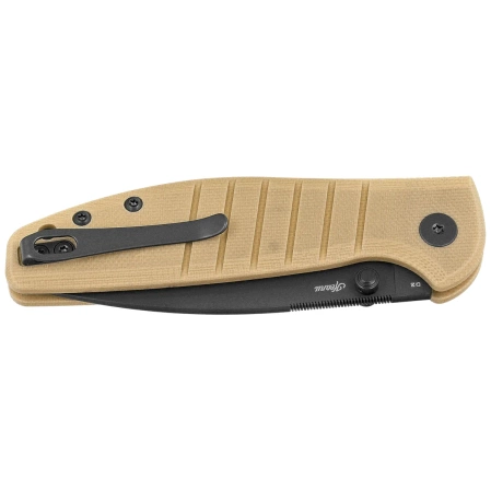 Bestechman Goodboy Jr. Knife Khaki G10, Black PVD D2 by Keanu Alfaro (BMK10F)