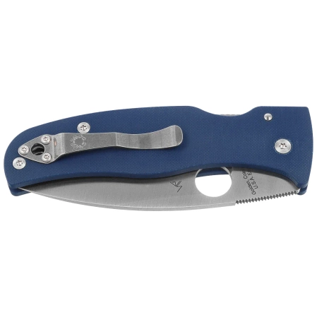 Spyderco Bodacious Knife Cobalt Blue G10, Satin CPM SPY27 by Sal Glesser (C263GPCBL)