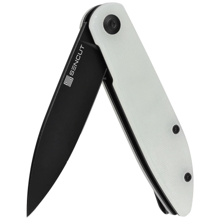 Sencut Bocll II Natural G10, Black Stonewashed D2 by Brad Zinker knife (S22019-2)